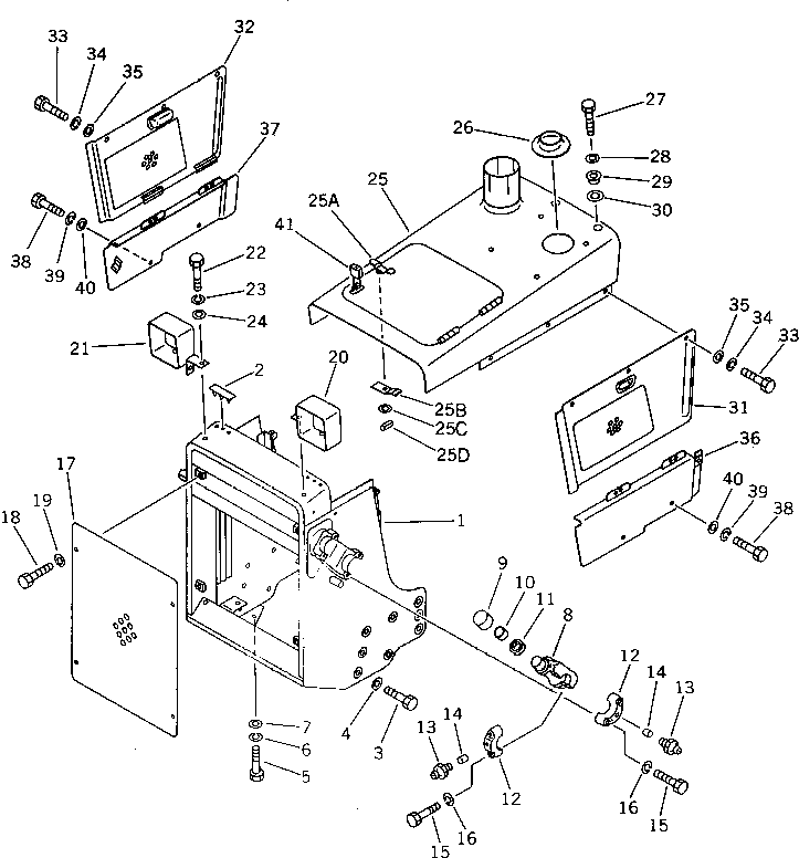 COVER,R.H. (WITH WATER SEPARATOR) 11G-54-41320 KOMATSU