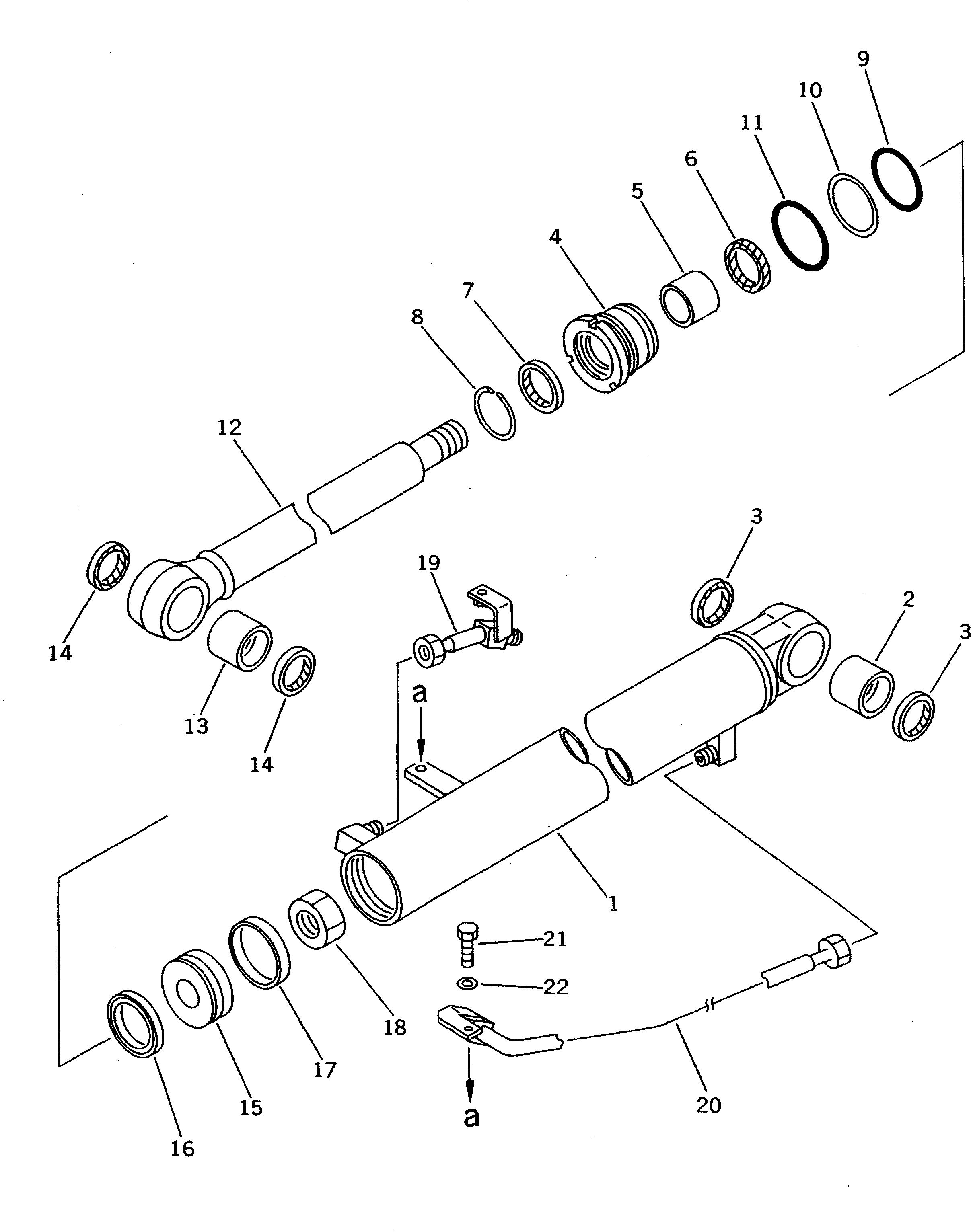 CYLINDER ASS'Y,DUMP¤ R.H. 113-63-02041 KOMATSU