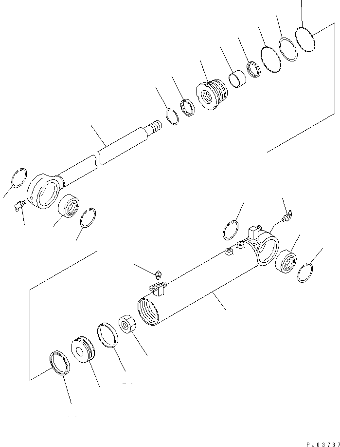 CYLINDER ASS'Y,ANGLE 114-63-02032 KOMATSU