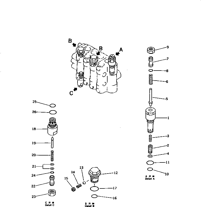 VALVE ASS'Y,SAFETY 700-20-63001 KOMATSU