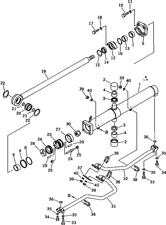 CYLINDER ASS'Y,BLADE LIFT, L.H. 144-63-16100 KOMATSU