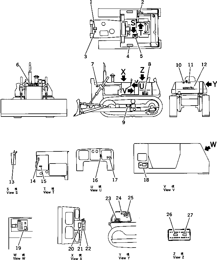 Табличка смазки 144-54-61510 KOMATSU