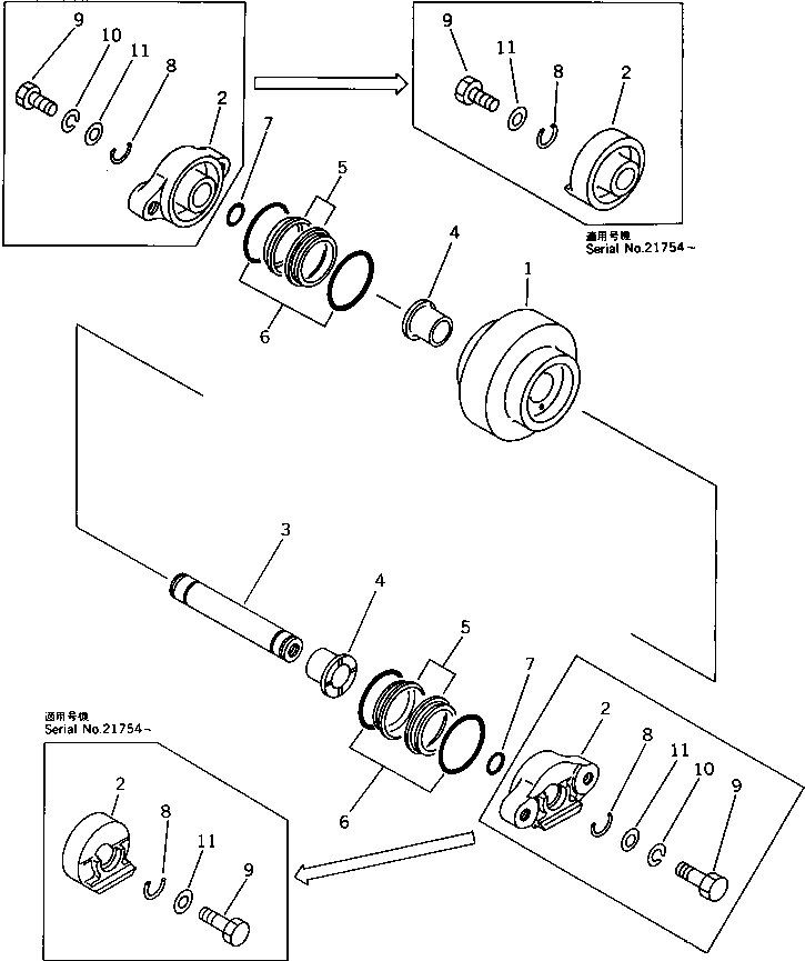 Ролик 20S-30-23150 KOMATSU