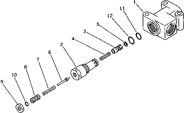 предохранительный клапан в сборе 700-22-55001 KOMATSU