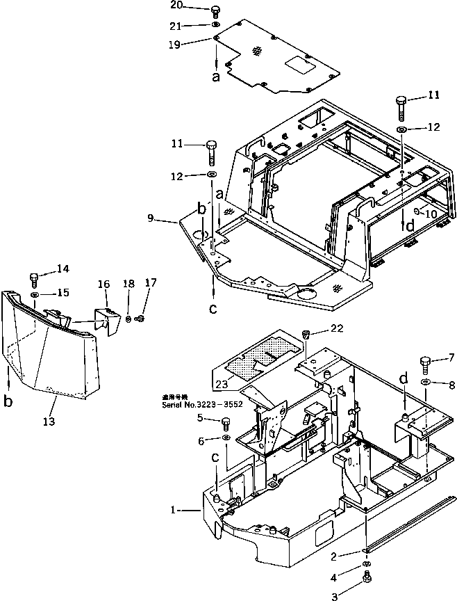 PLATE,FLOOR 362-Z11-1410 KOMATSU