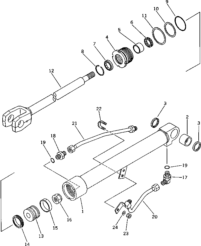 Трубка правая 362-63-12260 KOMATSU