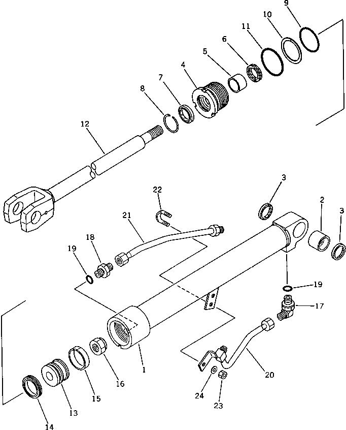 CYLINDER,R.H. 362-63-12440 KOMATSU