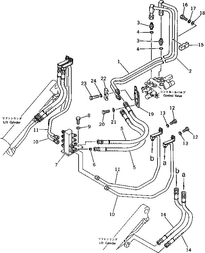 Трубка правая 362-62-24151 KOMATSU
