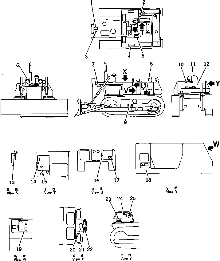 PLATE, MARK,D75A 09691-05752 KOMATSU