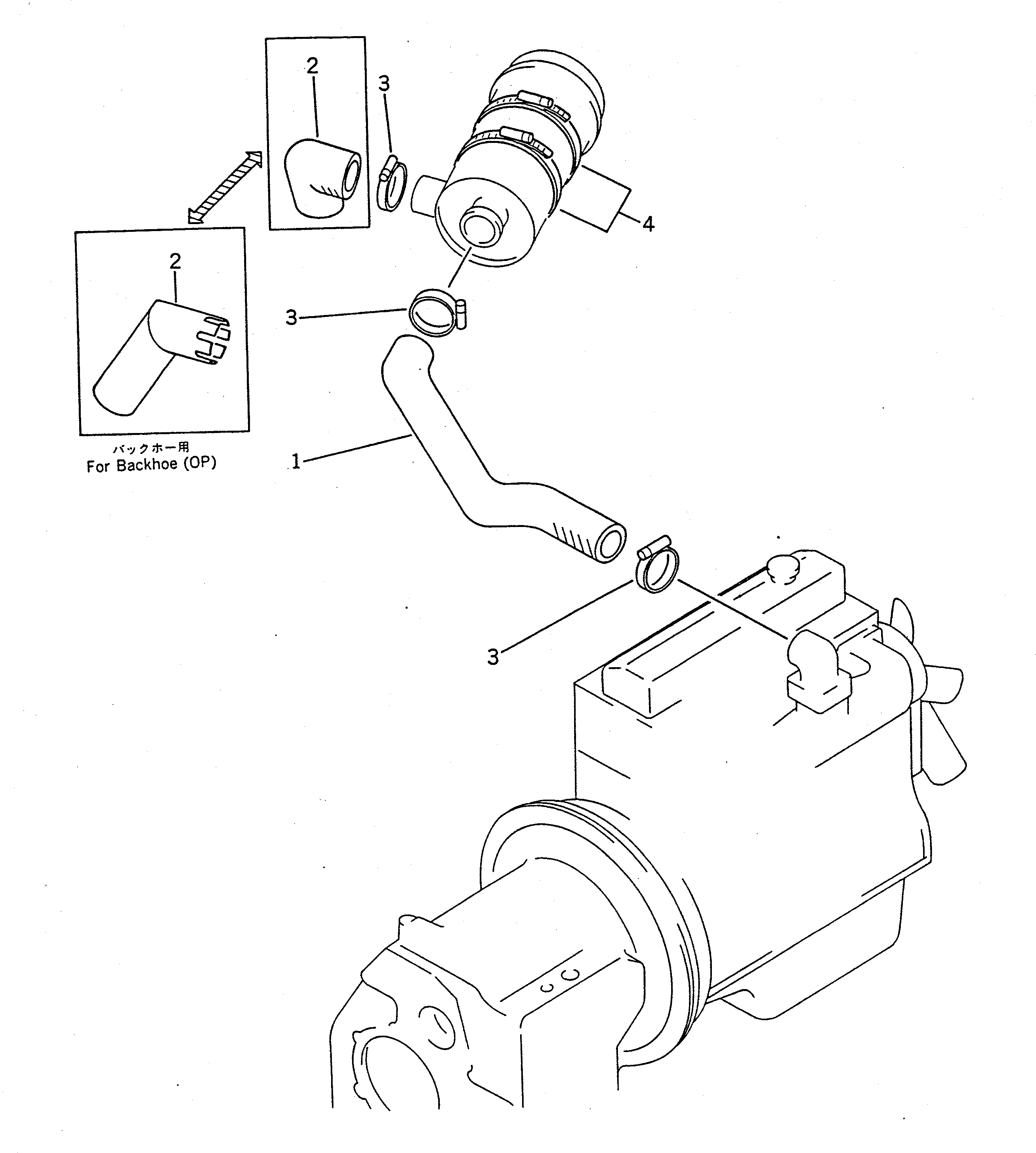 PIPE,(FOR BACK HOE) 361-01-11330 KOMATSU