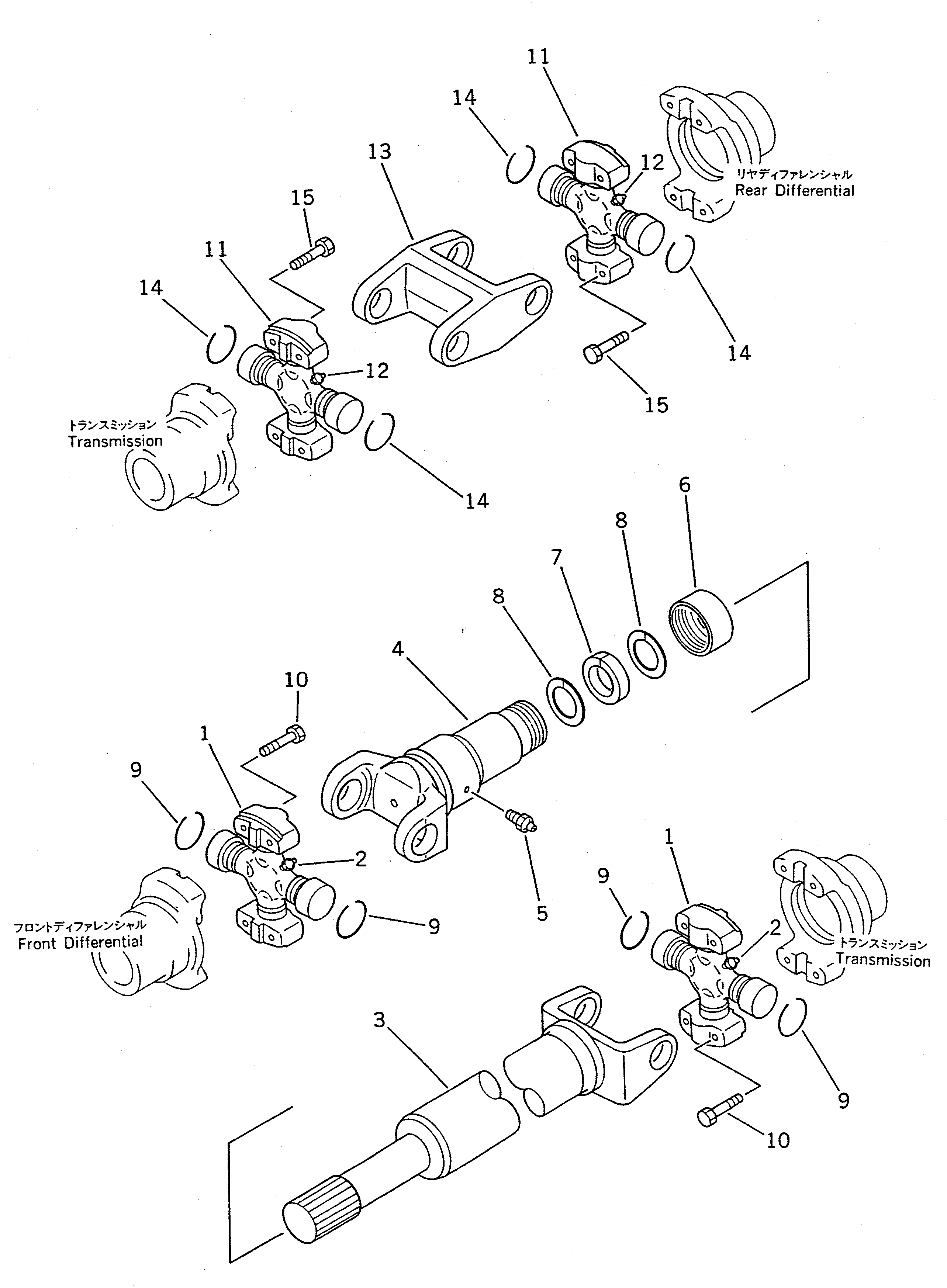 DRIVE SHAFT ASS'Y,REAR 361-20-11202 KOMATSU