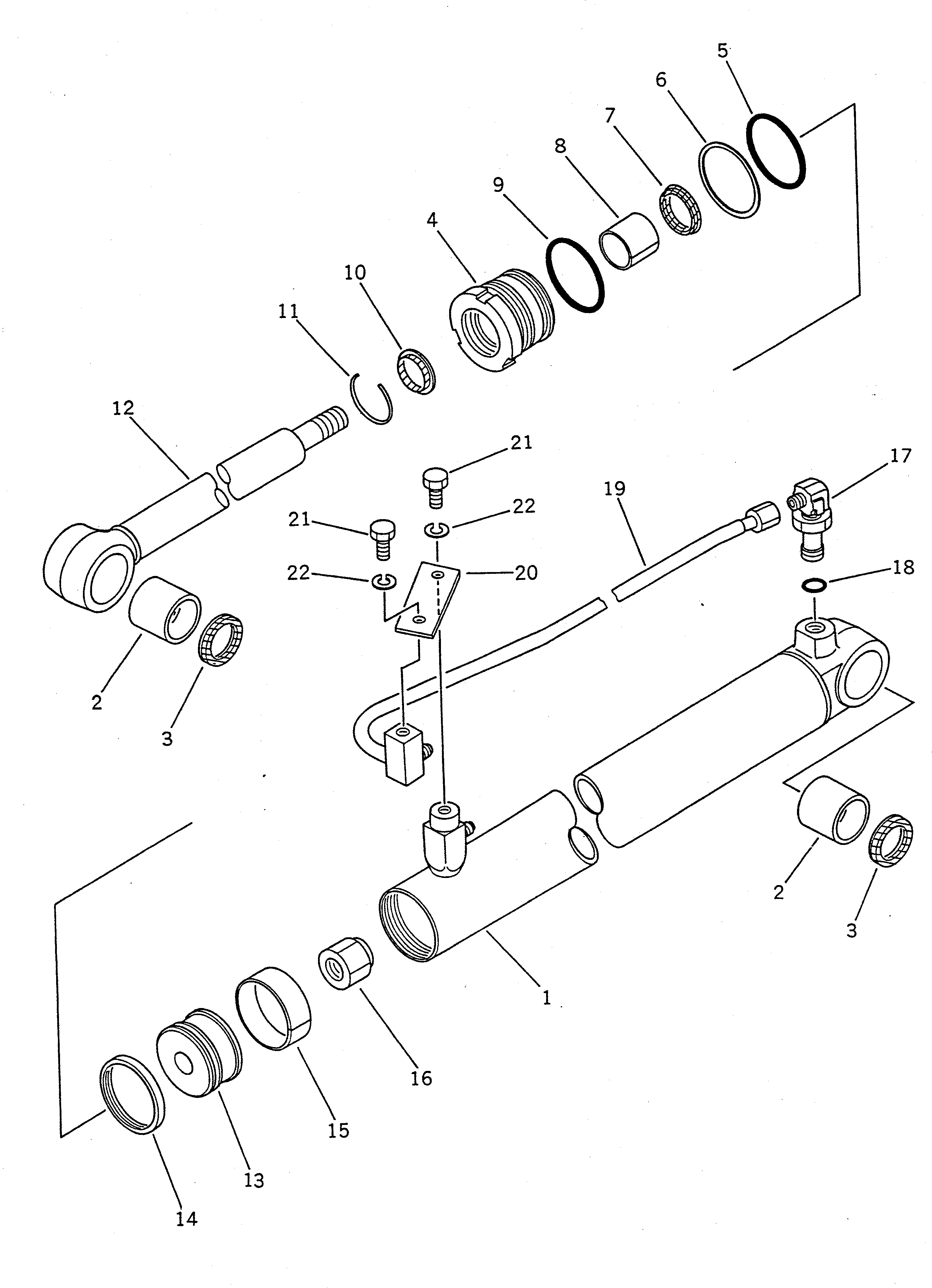DUMP CYLINDER ASS'Y 361-63-22100 KOMATSU