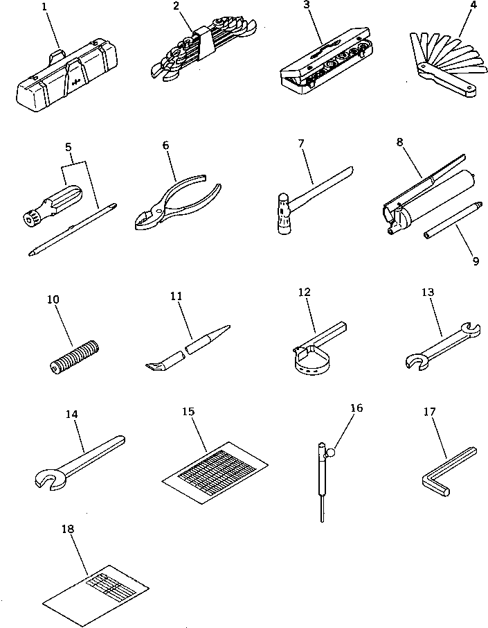 TABLE,ACCESSORY 21K-98-21130 KOMATSU