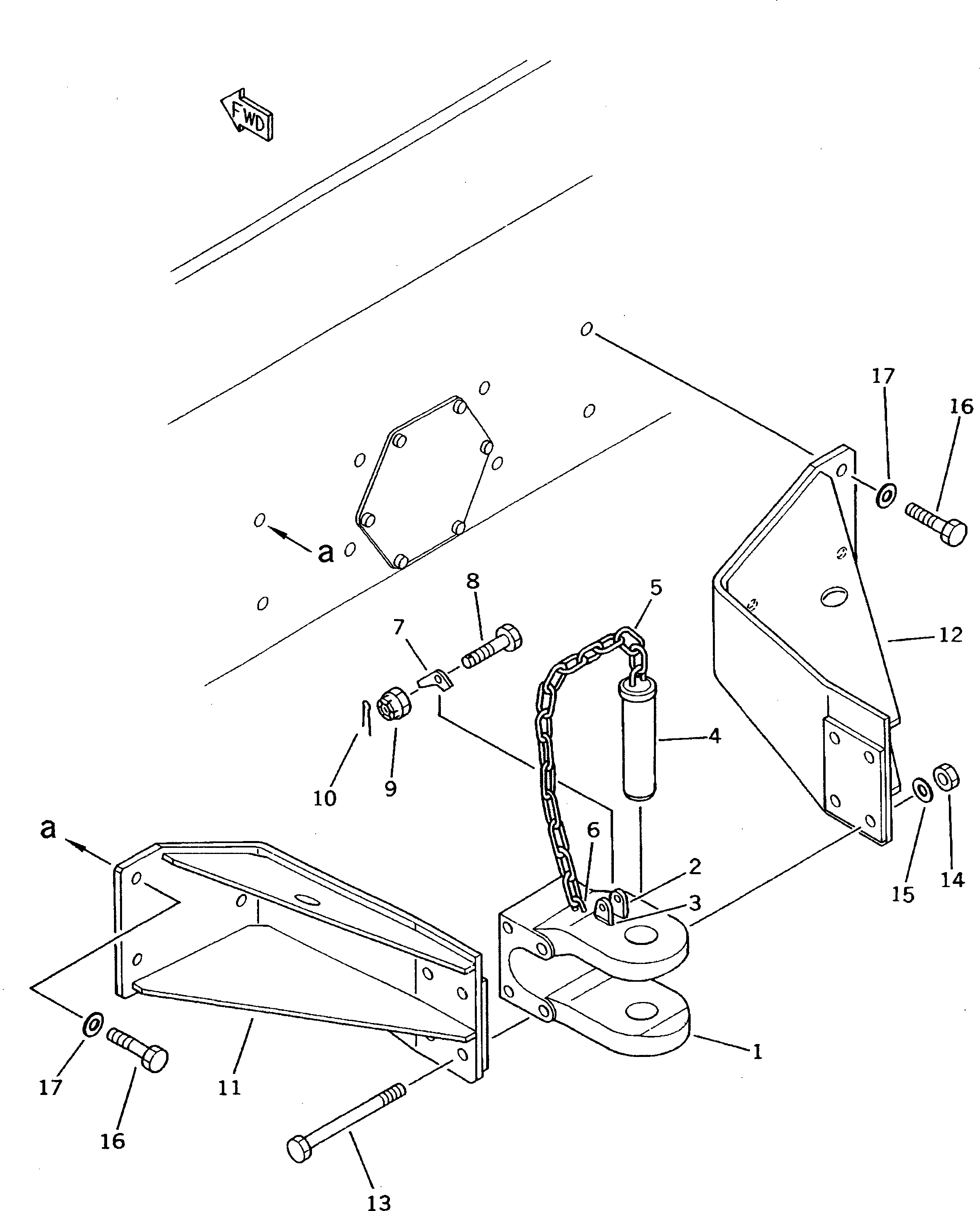 DRAWBAR ASS'Y 134-69-00010 KOMATSU