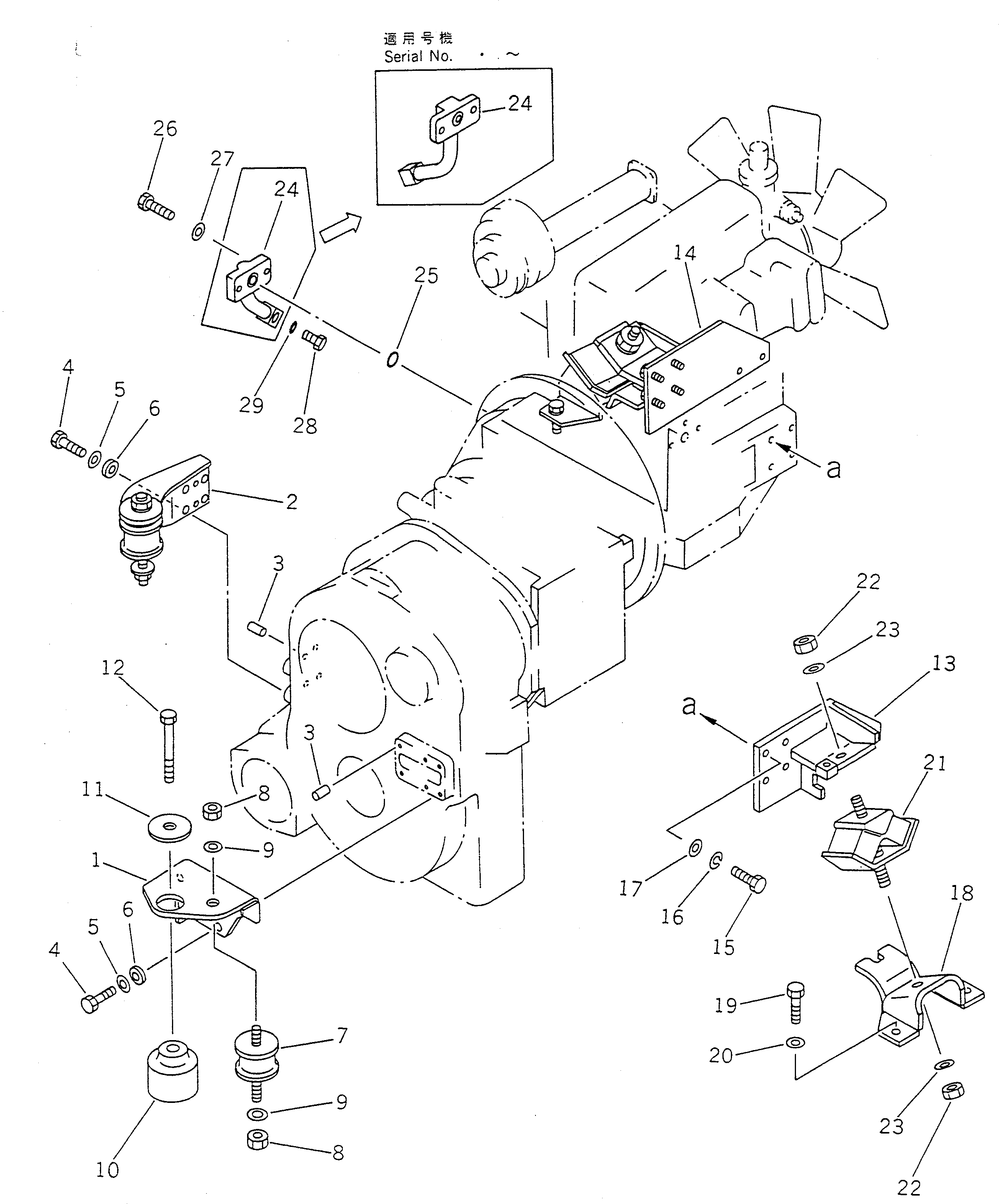 BRACKET,REAR¤ L.H. 363-01-22142 KOMATSU
