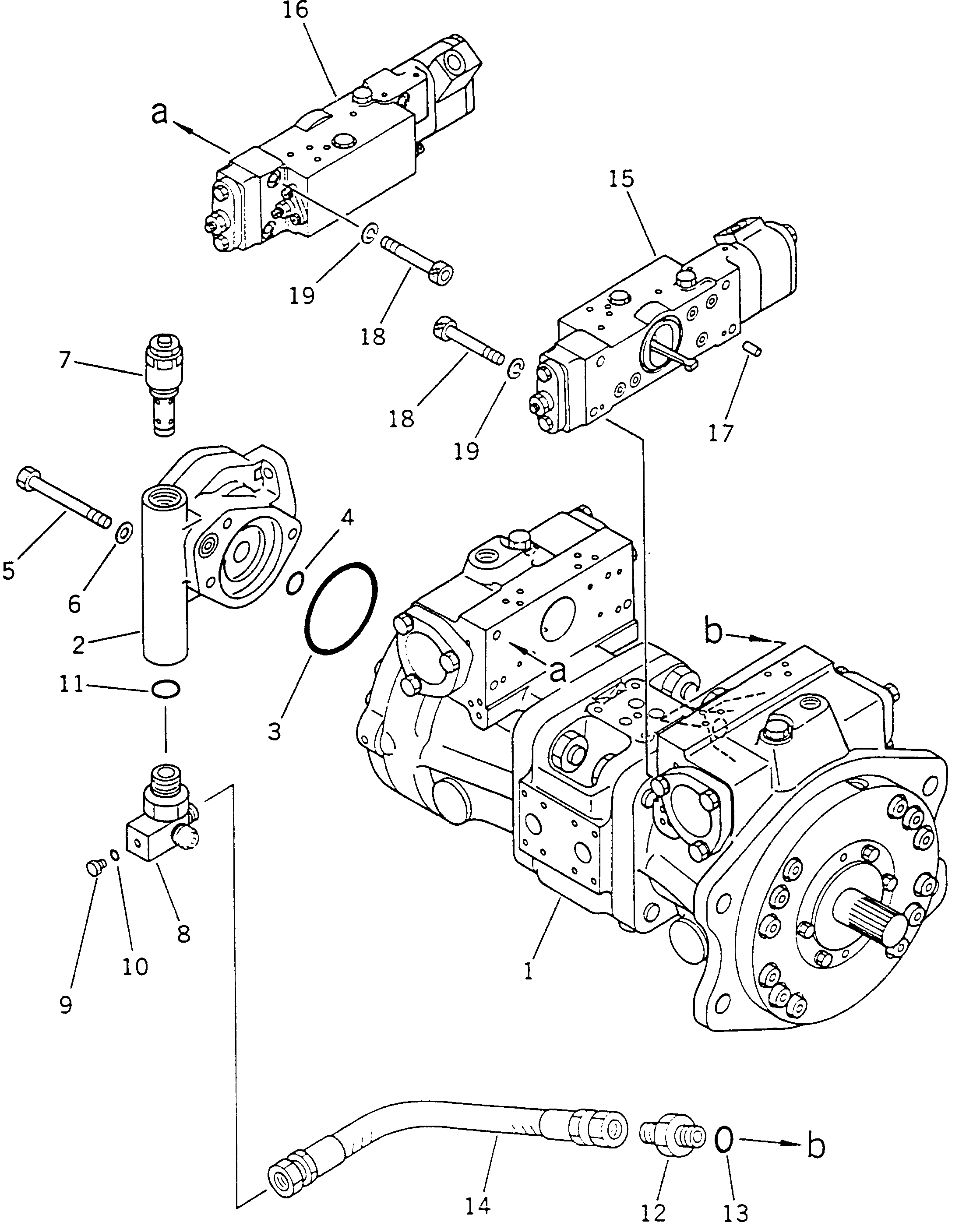 PUMP ASS'Y,(HPV35+35) 708-21-04033 KOMATSU