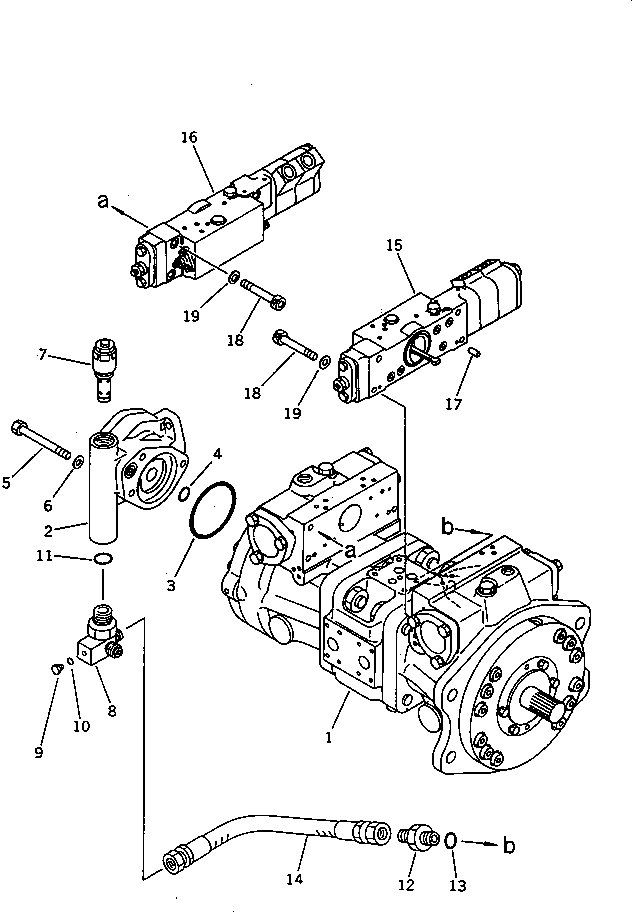 PUMP ASS'Y,(HPV35+35) 708-21-04013 KOMATSU