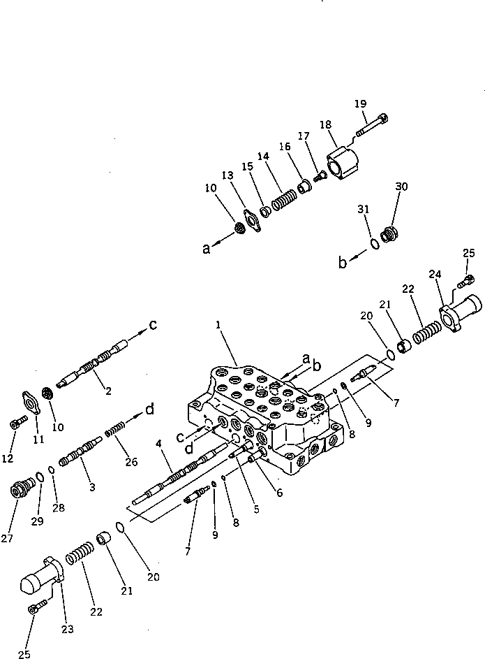 Клапан в сборе 709-25-13103 KOMATSU