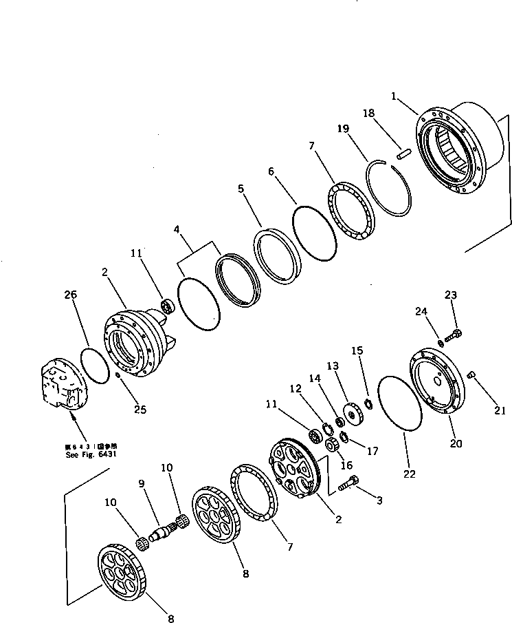 GEAR,INPUT TZ220B1006-00 KOMATSU