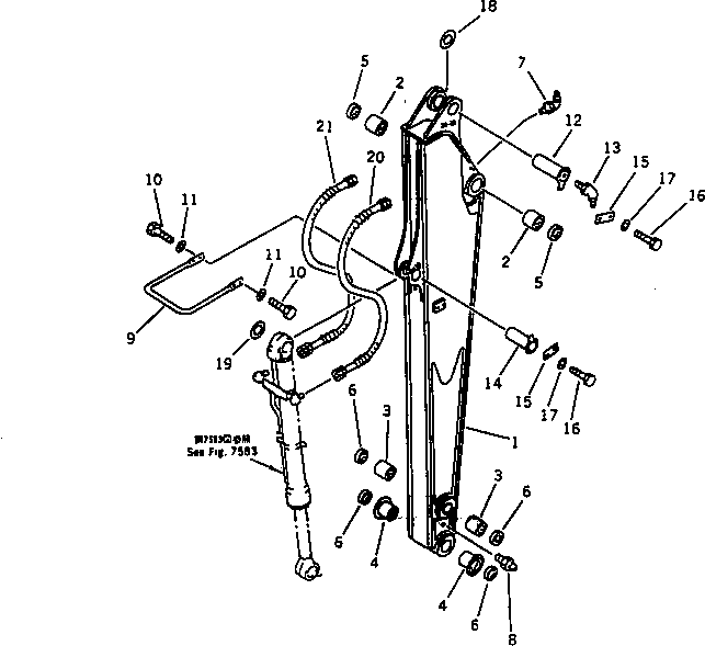 ARM ASS'Y,(FOR ATTACHMENT) 203-70-00660 KOMATSU