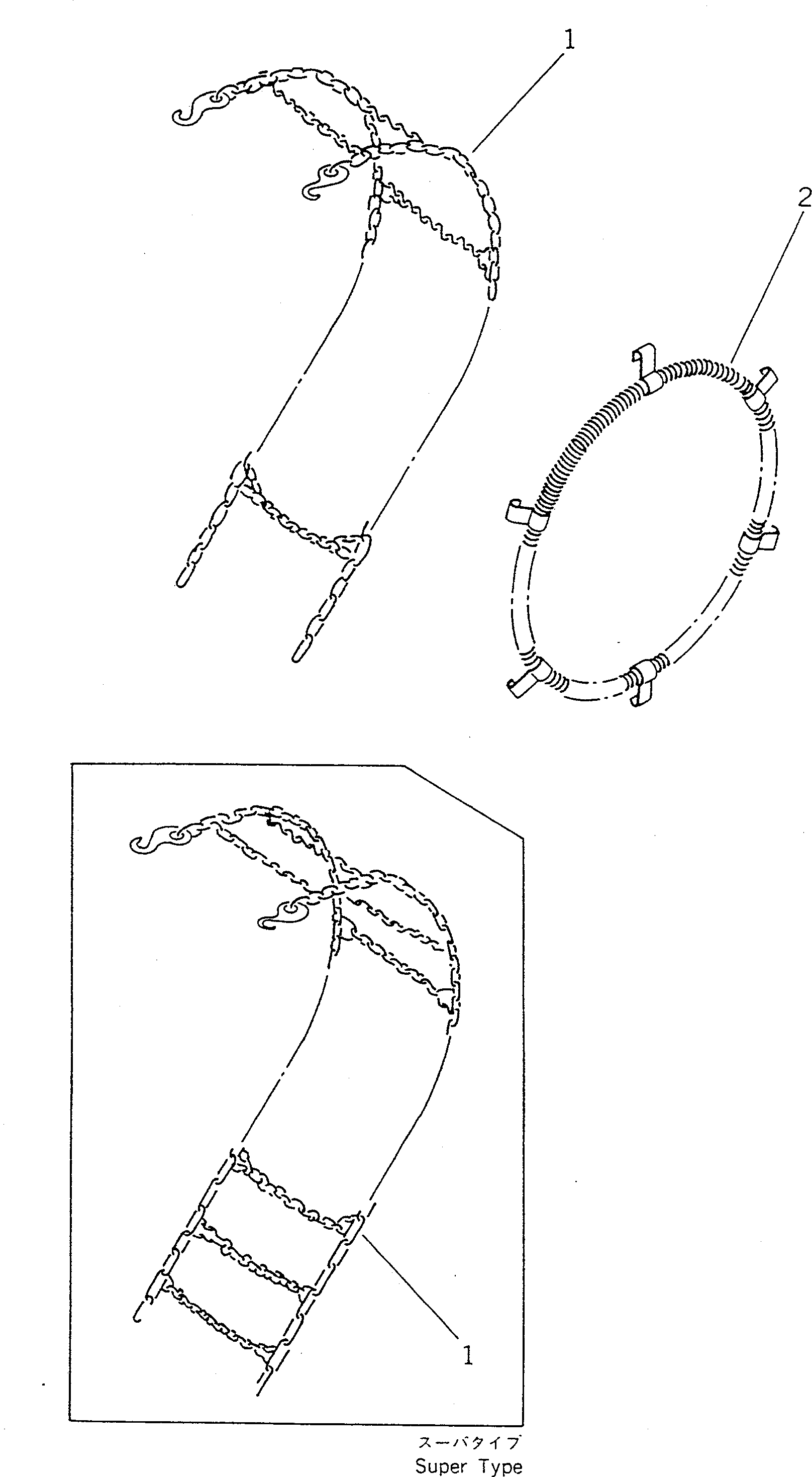 CHAIN ASS'Y,(SUPER TYPE) 362-Y74-1130 KOMATSU