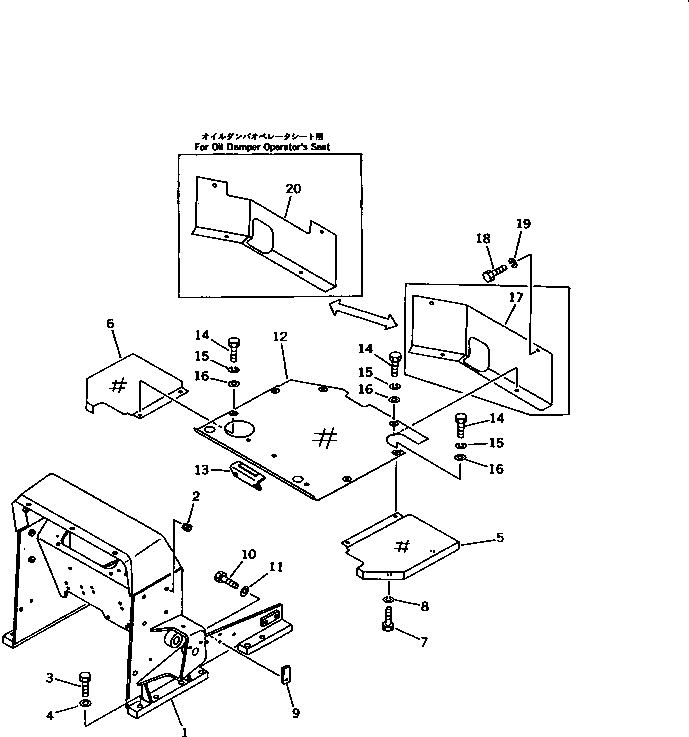 PLATE,FLOOR 102-54-59110 KOMATSU