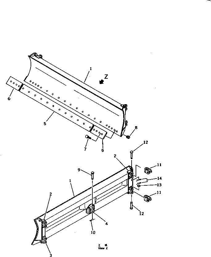 BRACKET,LOWER, R.H. (WELDED) 101-71-12640 KOMATSU