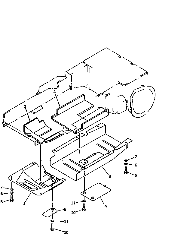 GUARD,REAR 103-54-39360 KOMATSU