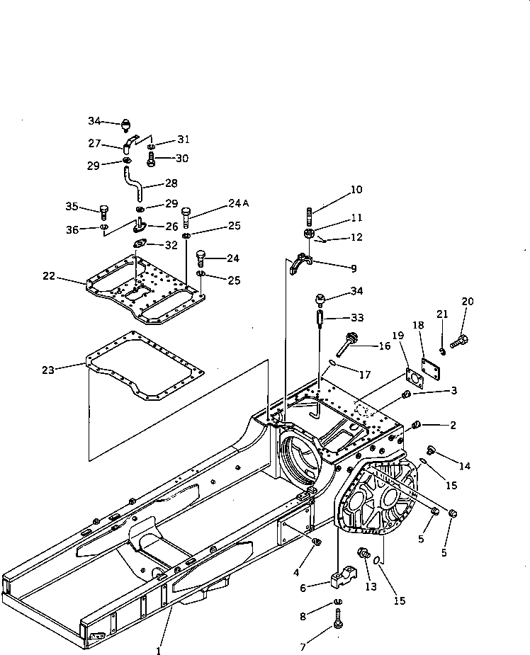 MAIN FRAME ASS'Y,(FOR STEEL CAB) (D65A) 144-21-51810 KOMATSU