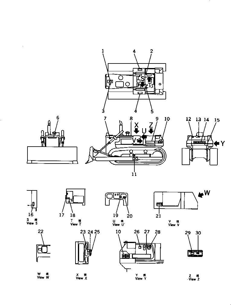 PLATE, MARK,D65A, R.H. 144-54-75360 KOMATSU