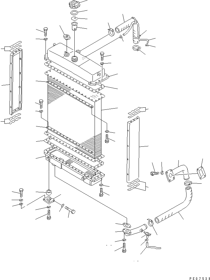 радиатор в сборе 134-Z16-0010 KOMATSU