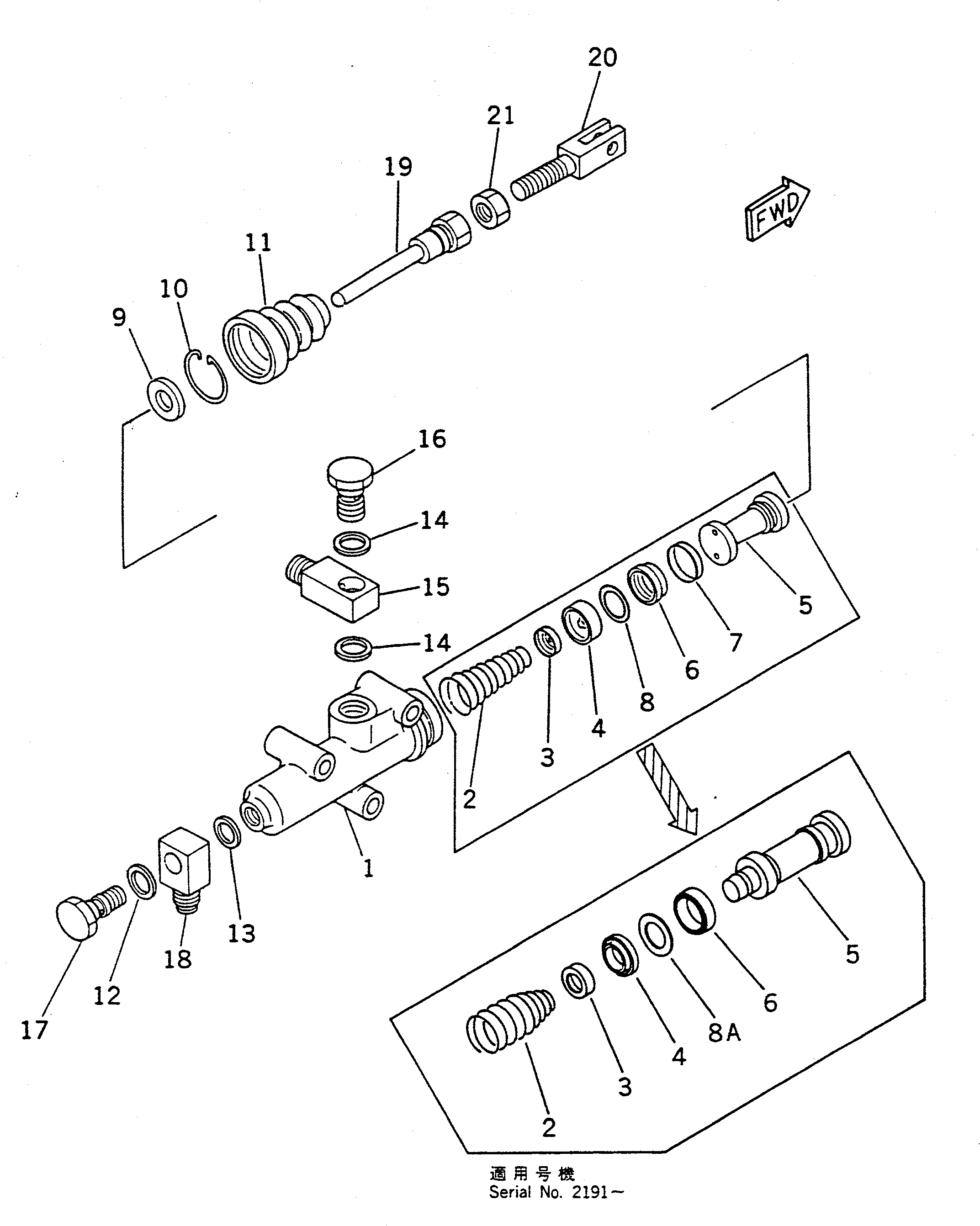REPAIR KIT 21E-43-05010 KOMATSU