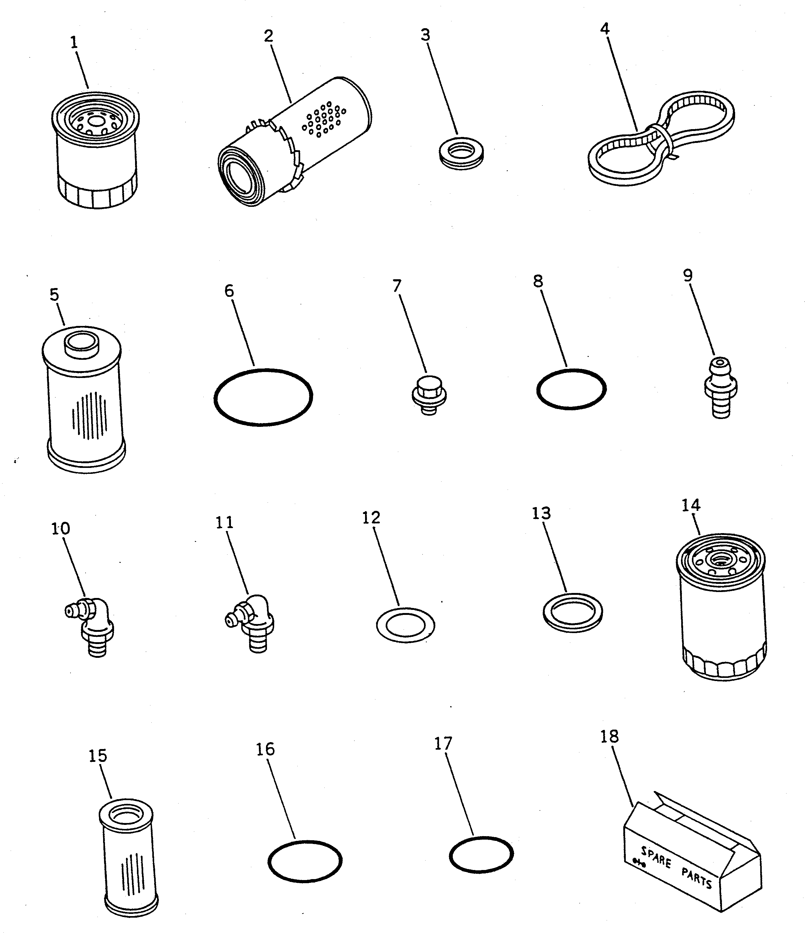 SPARE PARTS KIT 361-98-05110 KOMATSU