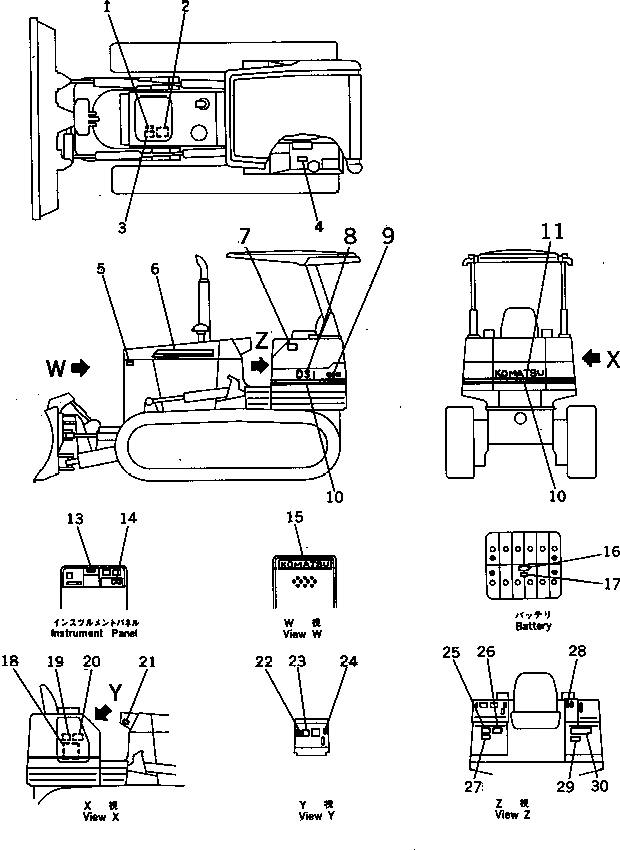 Табличка смазки 114-98-41350 KOMATSU