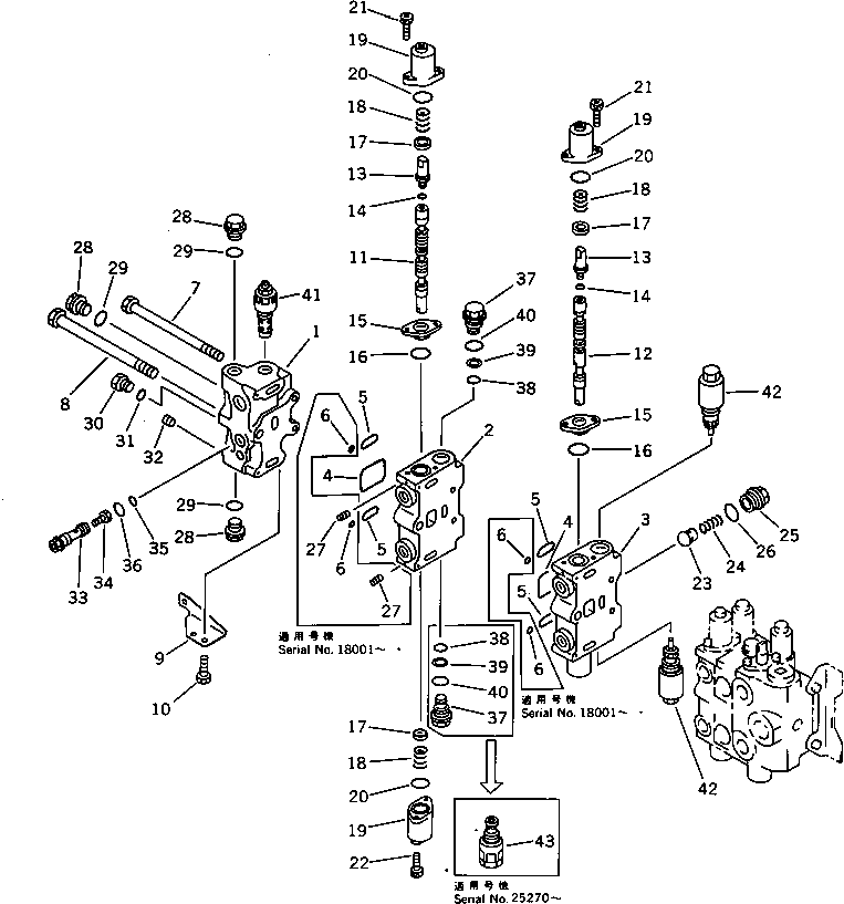 CONTROL VALVE ASS'Y,R.H. 700-85-25002 KOMATSU