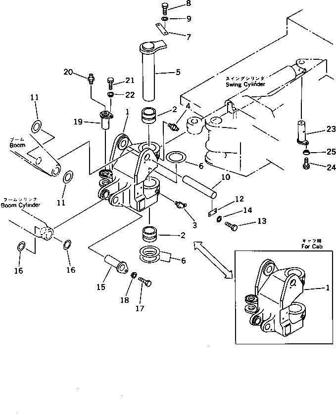 SWING BRACKET ASS'Y,(FOR CANOPY) 20T-70-00541 KOMATSU