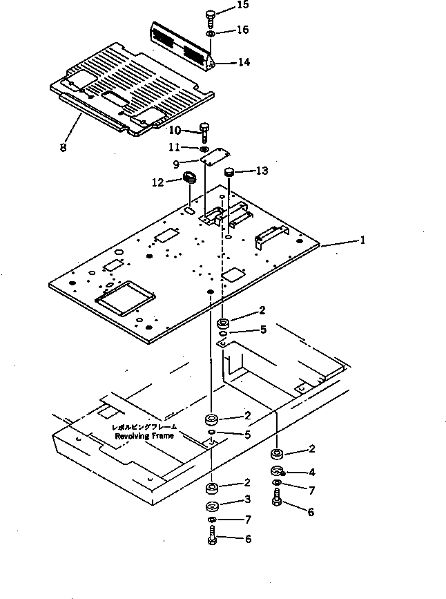 MAT,FLOOR (1-ACTUATER ATTACHMENT) 202-973-6610 KOMATSU