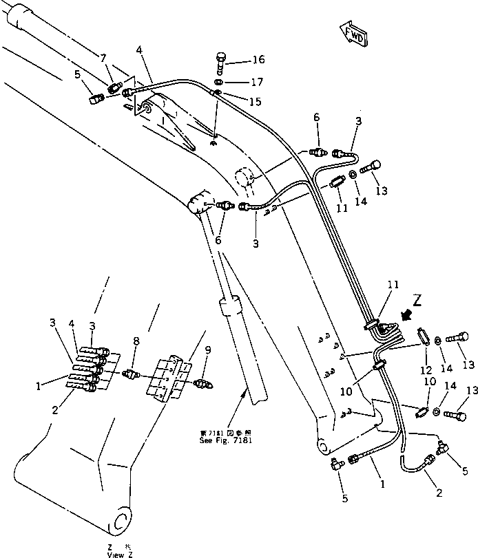 Шланг 07183-00221 KOMATSU