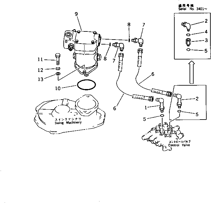 SWING MOTOR ASS'Y,(SEE FIG.6311) (20T-60-00410) KOMATSU