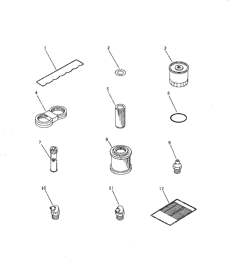 TABLE,SPARE PARTS 20G-98-11180 KOMATSU