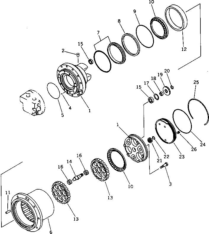 SPUR GEAR KIT,(3PIS) TZ314B1107-00 KOMATSU