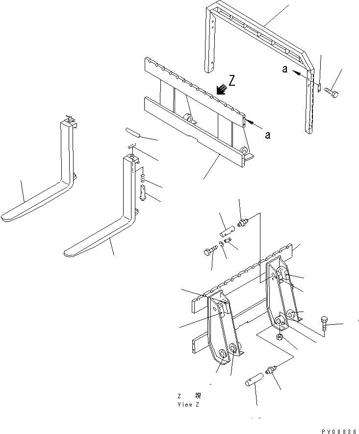 FORK ASS'Y 111-921-0010 KOMATSU