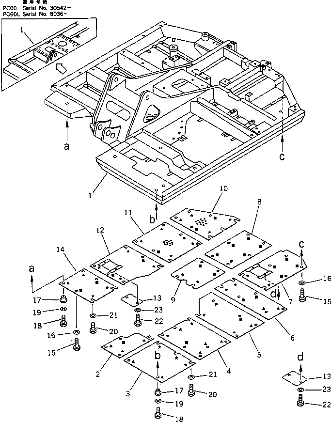 FRAME,REVOLVING 201-46-63302 KOMATSU