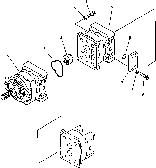 PUMP ASS'Y,(SPR14+14+14) 705-41-08040 KOMATSU