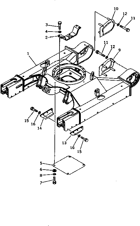 BRACKET,CARRIER SUPPORT (WELDED) 20S-30-71AA0 KOMATSU