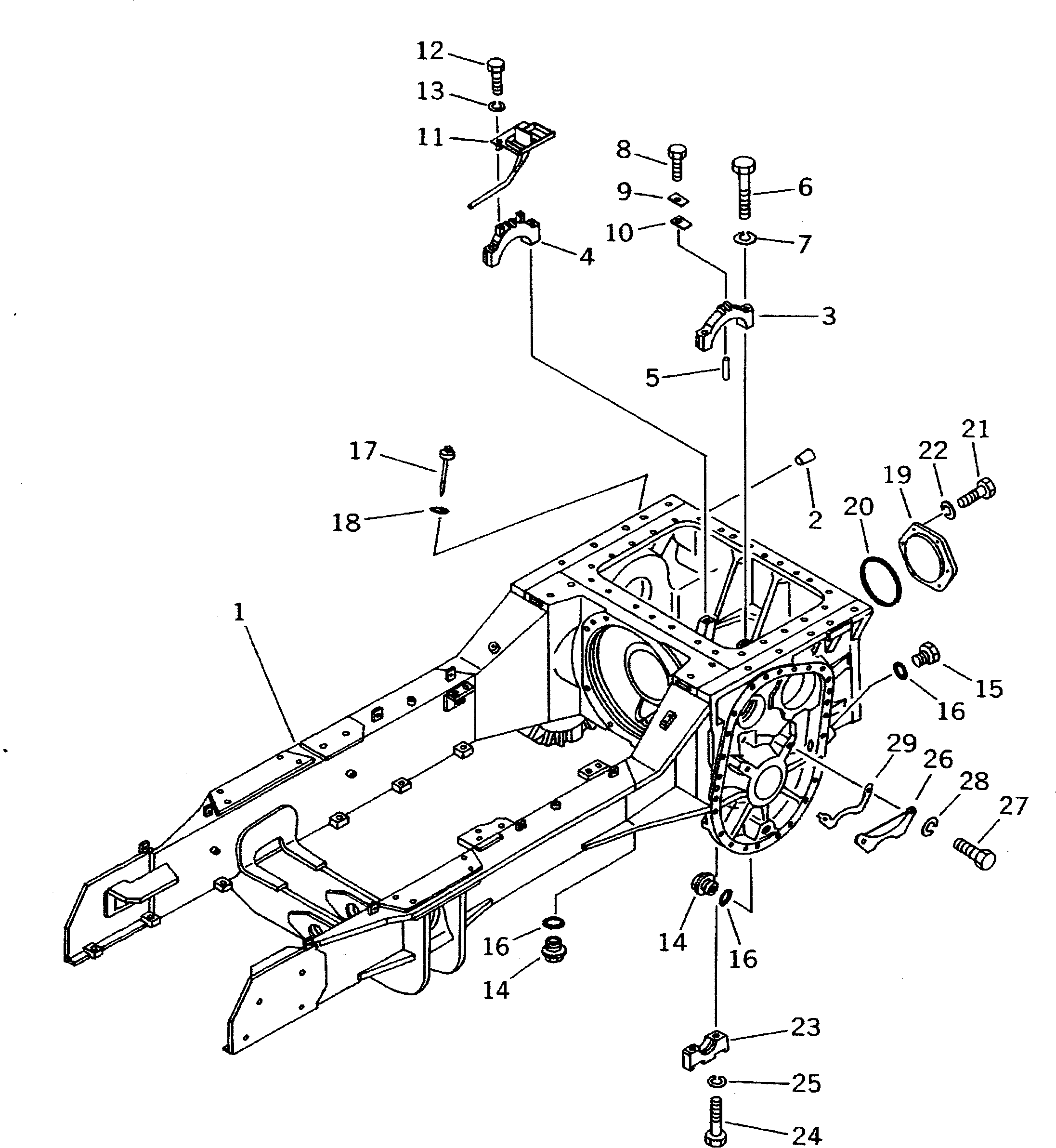 CASE AND FRAME 135-21-33100 KOMATSU