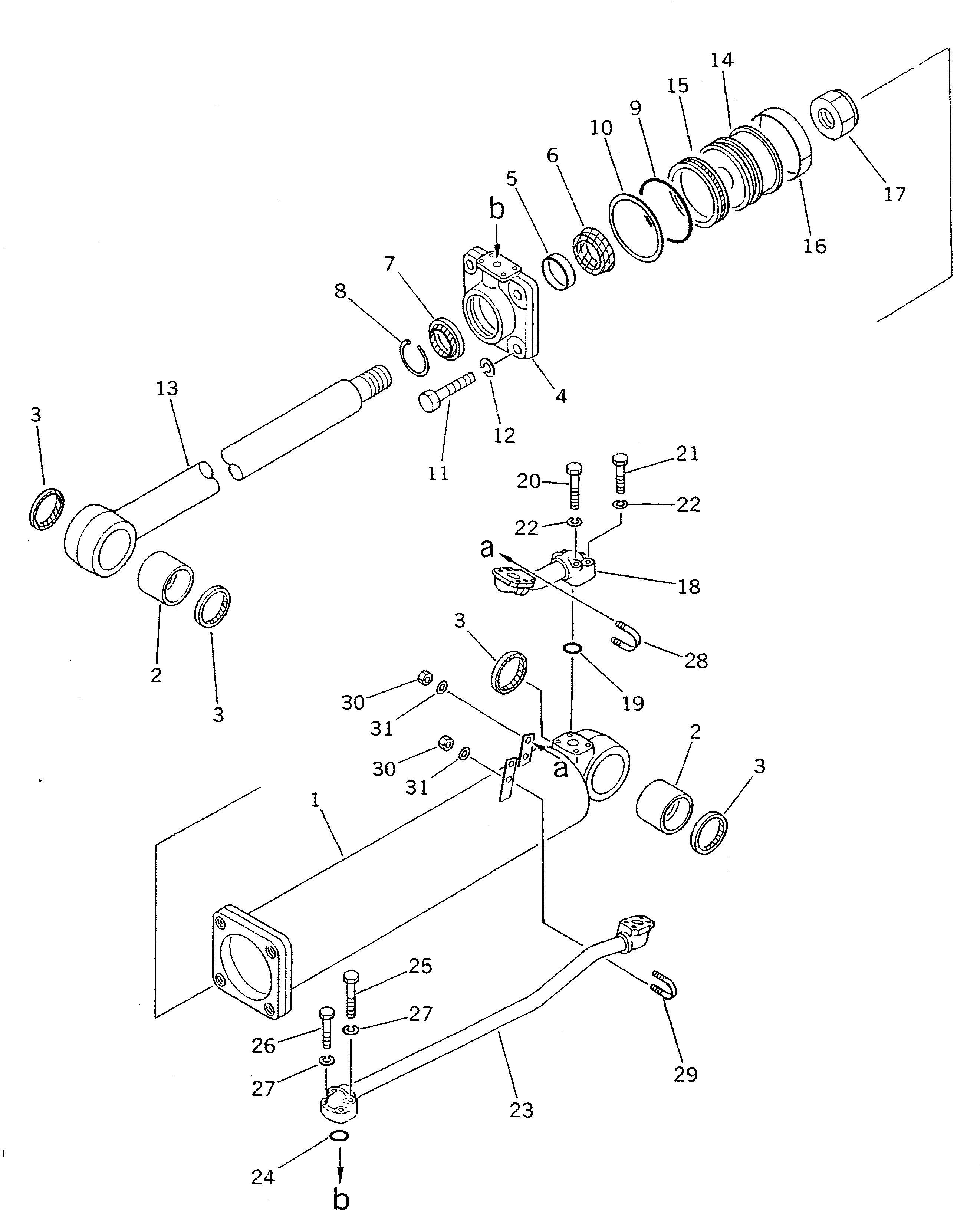 CYLINDER,L.H. 135-63-22341 KOMATSU