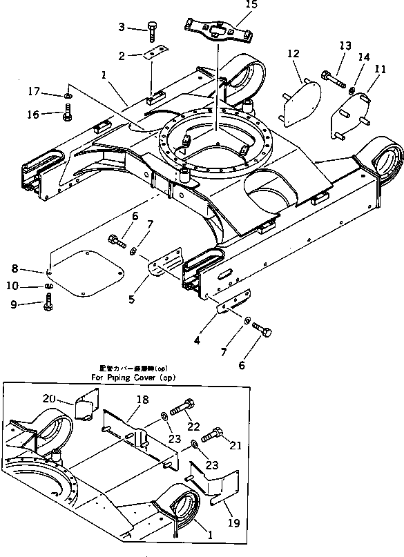 Рама гусеничной тележки 20U-959-1310 KOMATSU