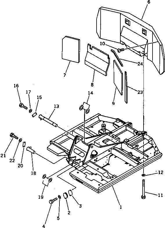 REVOLVING FRAME A.,(FOR BLADE SPEC.) 201-46-65111 KOMATSU