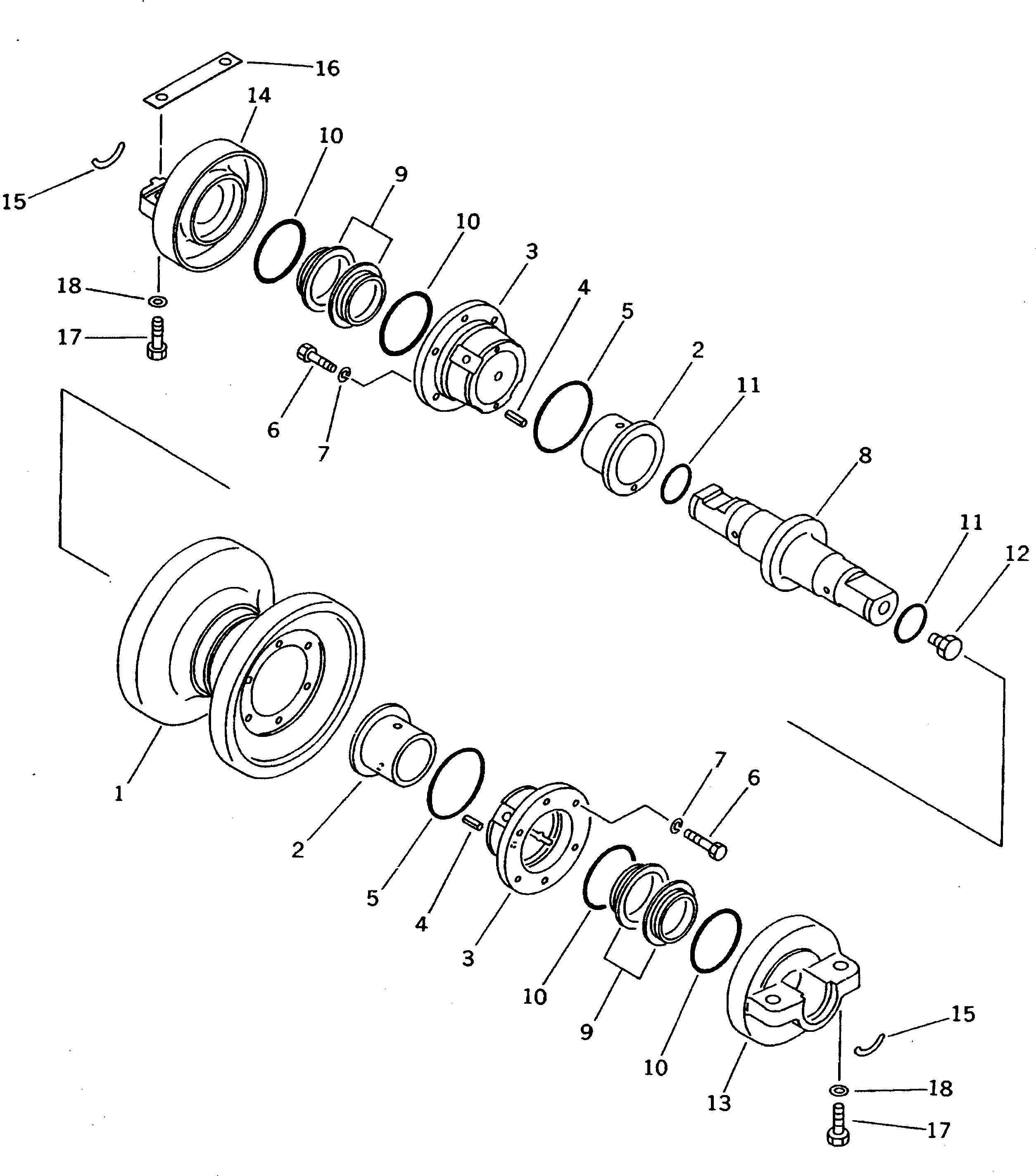 Ролик 11G-30-46530 KOMATSU